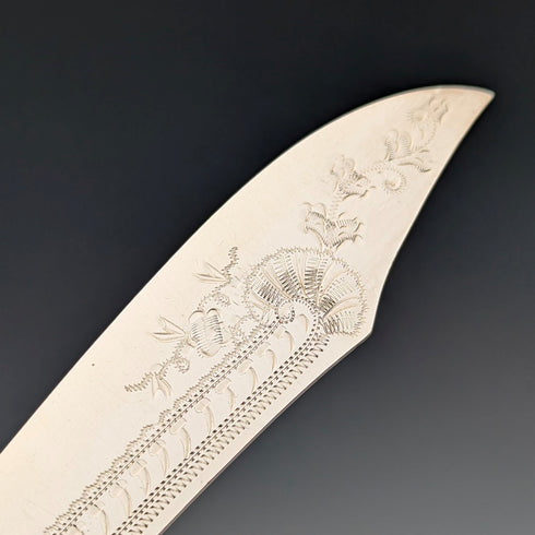 1885 年英國古董鍍銀 5 雙魚餐具 Allen 和 Darwin